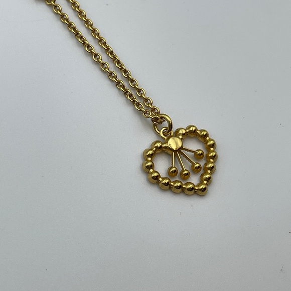 Christian Dior crystal heart necklace gold multicolour crystals women jewelry - Picture 5 of 6